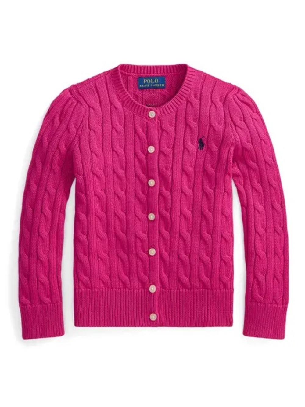 NWT Ralph Lauren Classic Mini Cable Cotton Cardigan